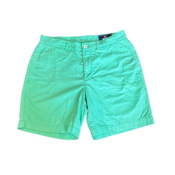 Vineyard Vines Other - Vineyard Vines Men’s 32 Breaker Aqua Flat Front Preppy Chino Shorts 100% Cotton